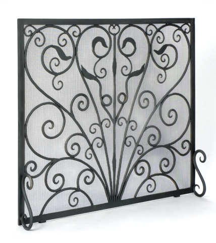 Roberts Iron Works Hand Forged Fireplace Screen D6