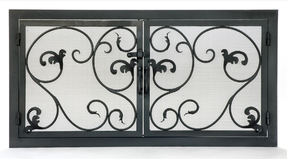 Roberts Iron Works - Hand Forged Fireplace Screen D1