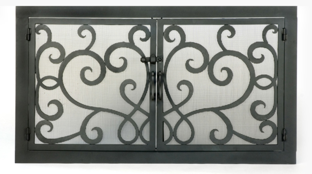 Roberts Iron Works - Hand Forged Fireplace Screen D5