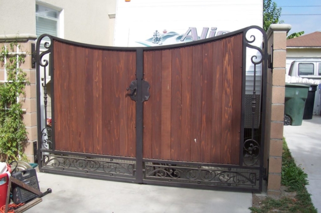 Roberts Iron Works  Iron and Wood gate